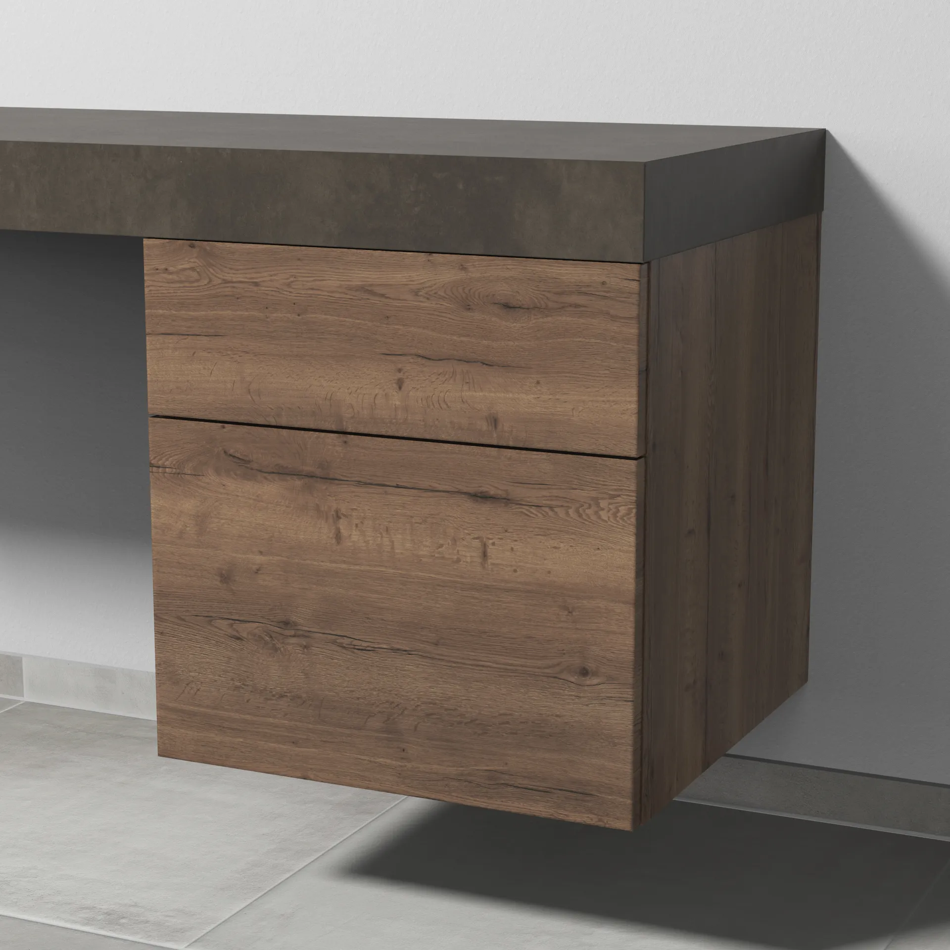 Sanipa Unterschrank „2morrow“ 500 × 510 × 520 mm in Eiche Tabak