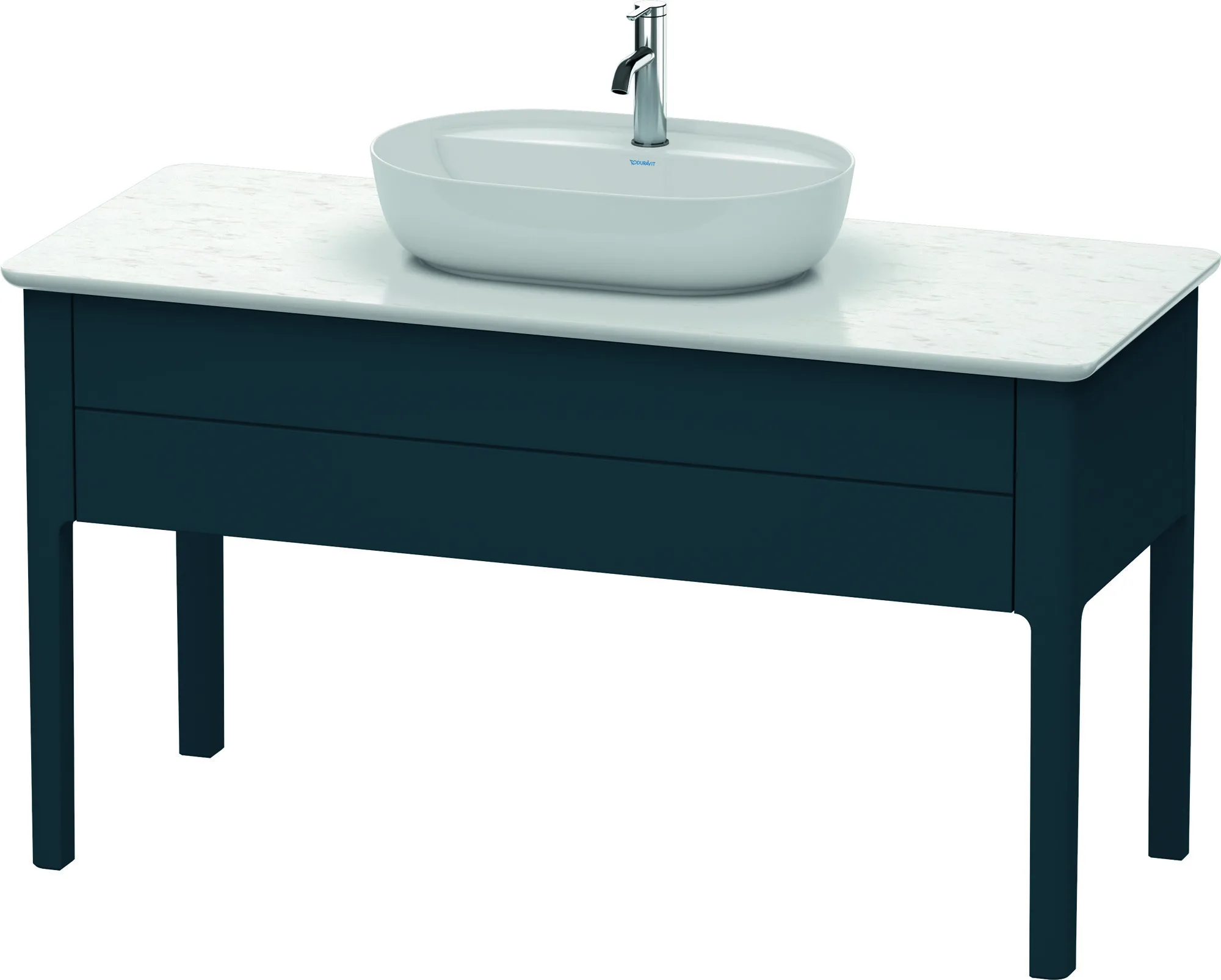 Duravit Waschtischunterschrank bodenstehend „Luv“ 133,8 × 74,3 × 57 cm Nachtblau Seidenmatt Duravit Waschtischunterschrank bodenstehend „Luv“ 133,8 × 74,3 × 57 cm Nachtblau Seidenmatt