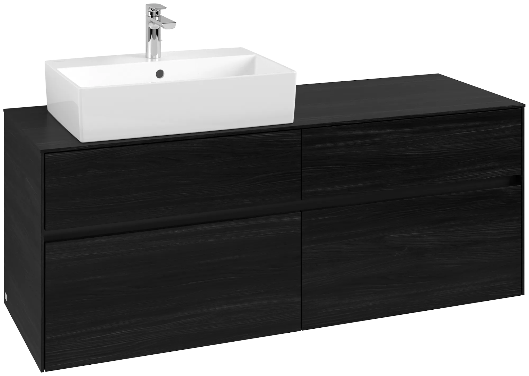 Villeroy & Boch Collaro Waschbeckenunterschrank C13200, 1400 x 548 x 500 mm, Black Oak