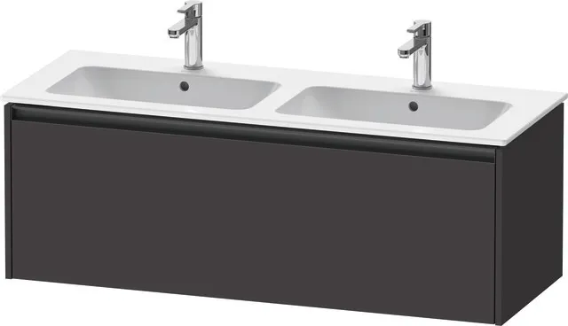 Duravit Waschtischunterschrank wandhängend „Ketho.2“ 128 × 44 × 48 cm in Graphit Supermatt