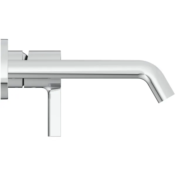 Wand-Waschtischarmatur Joy, Bausatz 2, runde Rosette, Ausladung 180mm, Brushed Gold Wand-Waschtischarmatur Joy, Bausatz 2, runde Rosette, Ausladung 180mm, Brushed Gold