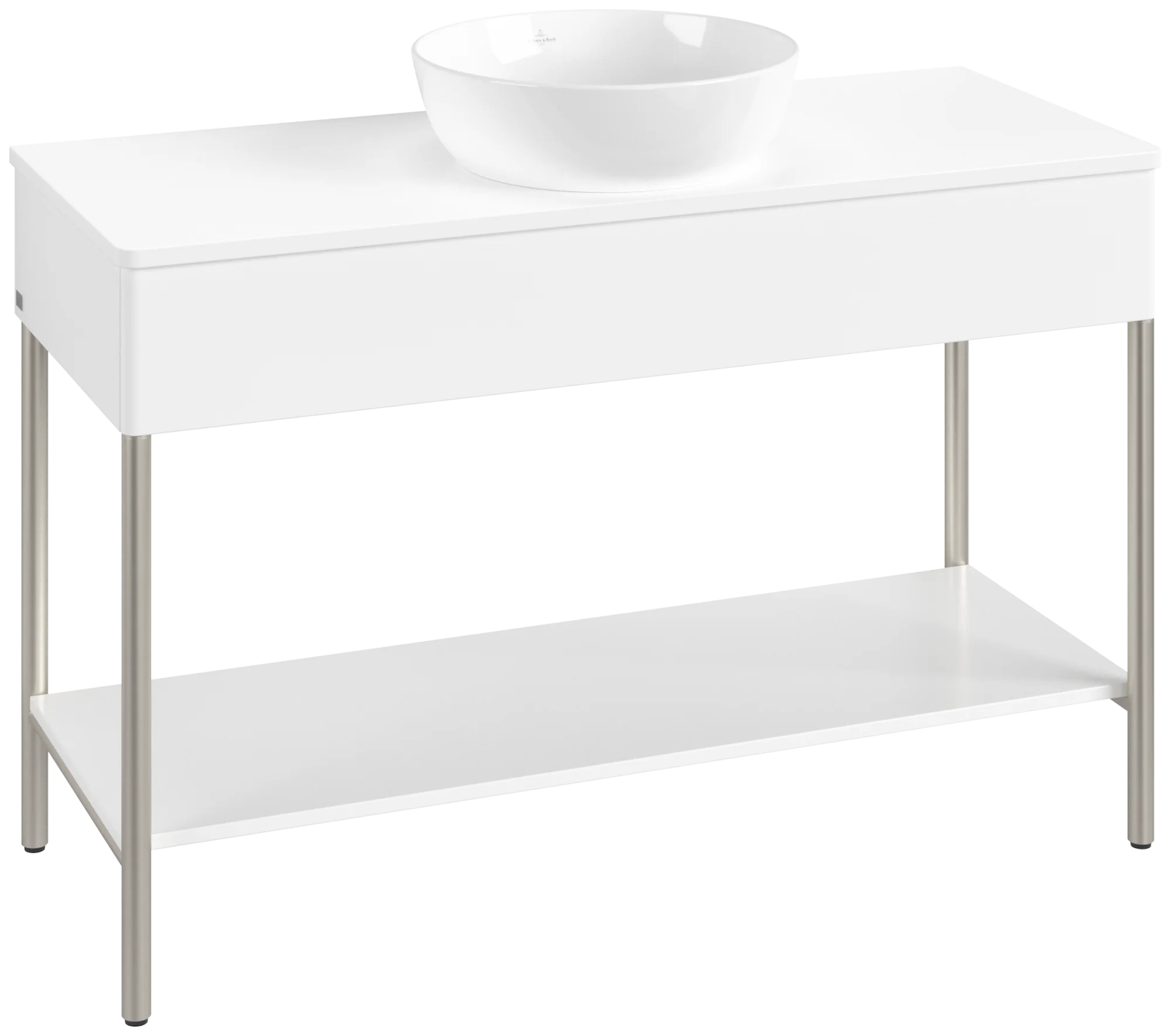 Villeroy & Boch Waschbeckenunterschrank Artis L65010MT, Eckig White Matt Lacquer, 1.200 x 782 x 500 mm, mit Metallgestell, Beleuchtung und Push-to-open Funktion Villeroy & Boch Waschbeckenunterschrank Artis L65010MT, Eckig White Matt Lacquer, 1.200 x 782 x 500 mm, mit Metallgestell, Beleuchtung und Push-to-open Funktion