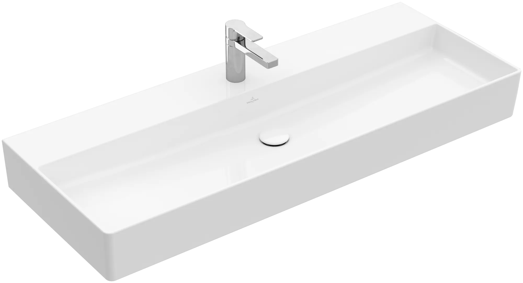 Villeroy & Boch Wandwaschtisch aus TitanCeram geschliffen „Memento 2.0“ 1200 × 470 × 150 mm, mit Hahnlochbohrung, Hahnlochposition mittig in Weiß Alpin Villeroy & Boch Wandwaschtisch aus TitanCeram geschliffen „Memento 2.0“ 1200 × 470 × 150 mm, mit Hahnlochbohrung, Hahnlochposition mittig in Weiß Alpin