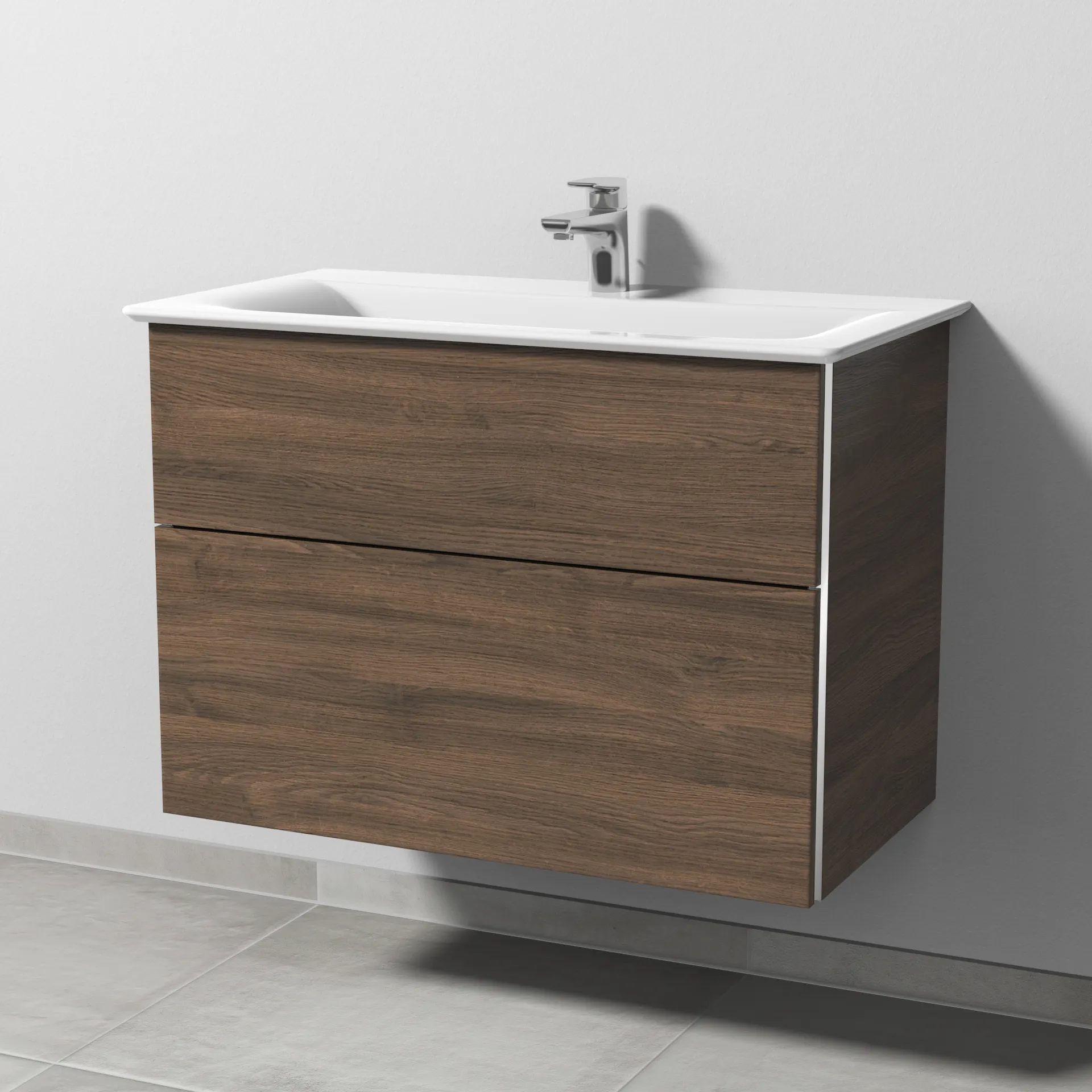 Sanipa Waschtischunterschrank „3way“ passend zu Keramik-Waschtische Connect Air von Ideal Standard 790 × 585 × 437 mm in Eiche Arizona
