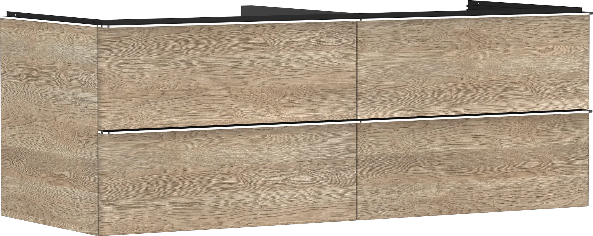 Hansgrohe Xelu Q Waschtischunterschrank Eiche Natur 1360x550 mit 4 Schubkästen