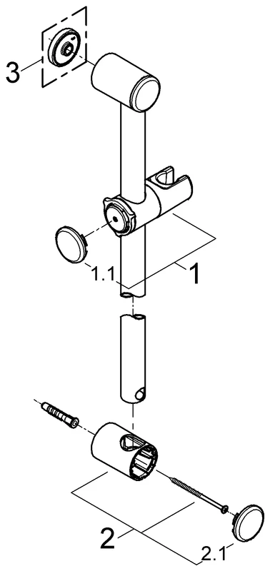 Brausestange Relexa 28621, 1.000 mm, chrom