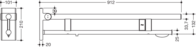 HEWI Stützklappgriff „System 900“