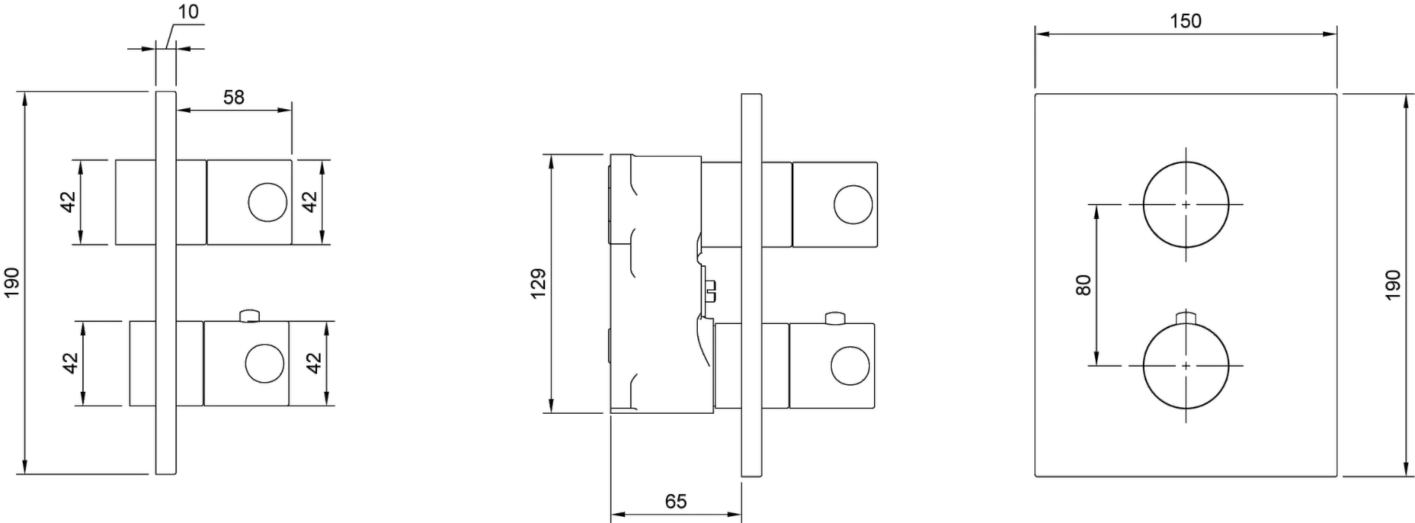 Villeroy & Boch Unterputz-Armatur „Universal Taps &“ in Chrom Villeroy & Boch Unterputz-Armatur „Universal Taps &“ in Chrom