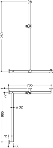 HEWI Haltegriff Ausführung links „System 900“ in Schwarz tiefmatt / Schwarz matt HEWI Haltegriff Ausführung links „System 900“ in Schwarz tiefmatt / Schwarz matt