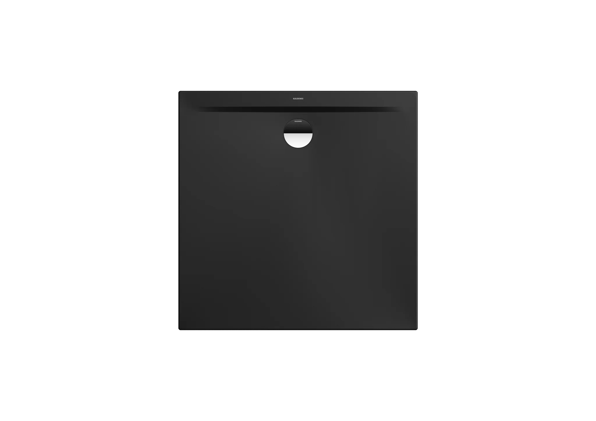 Kaldewei SUPERPLAN ZERO MIT WANNENTRÄGER EXTRAFLACH, Duschfläche quadratisch 1.500 x 1.500 mm, schwarz matt Perl-Effekt, 20 mm tief, erhöhter Einbau,
