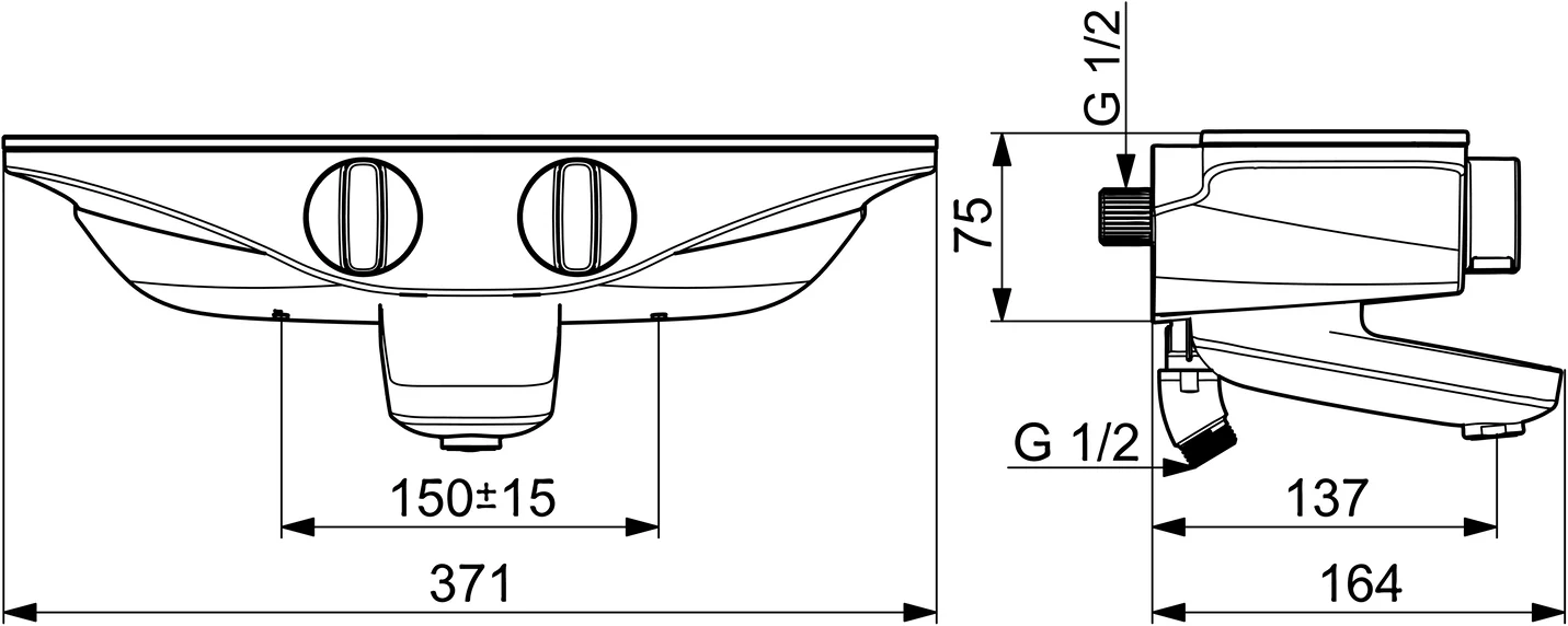 HansaEMOTION Wannen- und Brausearmatur Chrom/Weiss, DN15 HansaEMOTION Wannen- und Brausearmatur Chrom/Weiss, DN15