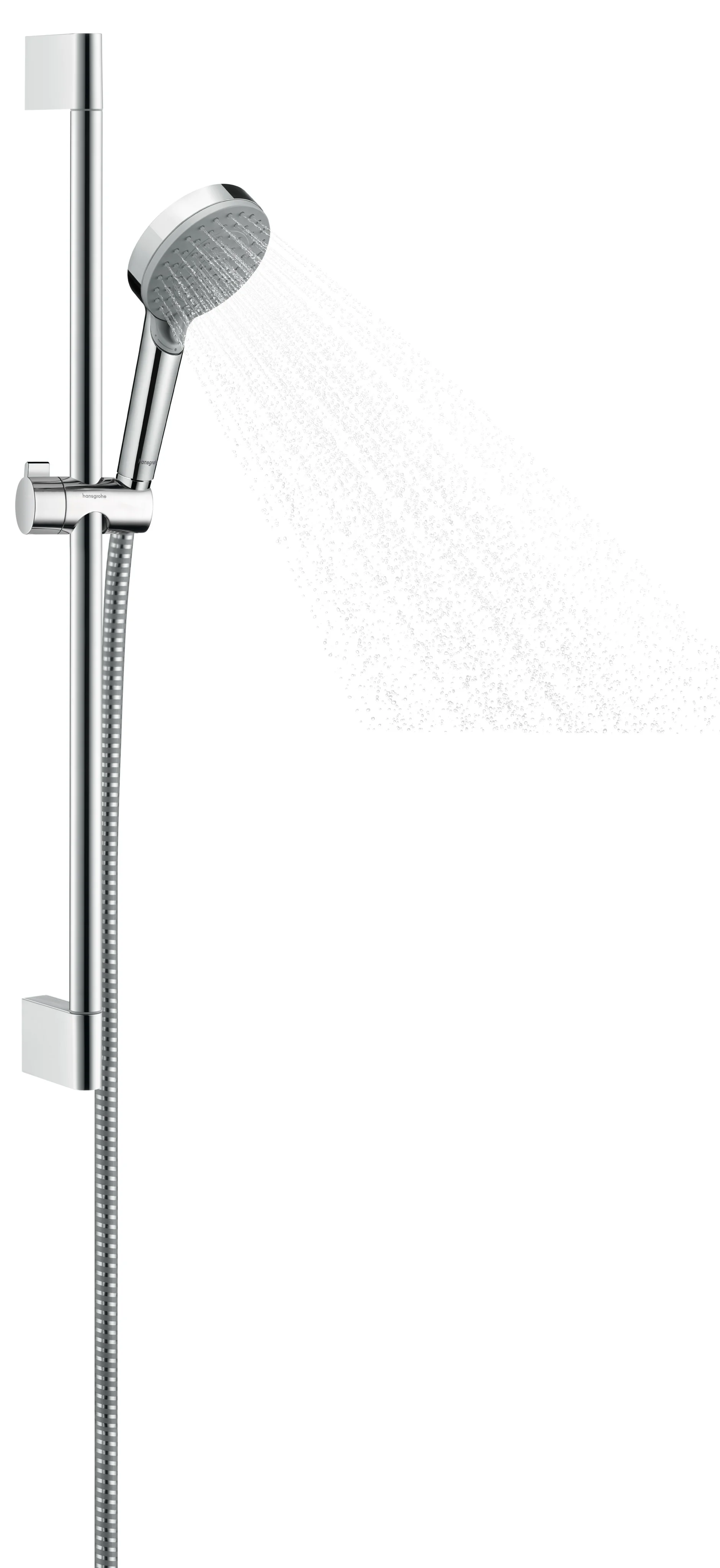 Hansgrohe Vernis Blend Brauseset Vario EcoSmart, Chrom, 100 mm Brausekopfgröße, 669 mm Brausestangenlänge Hansgrohe Vernis Blend Brauseset Vario EcoSmart, Chrom, 100 mm Brausekopfgröße, 669 mm Brausestangenlänge