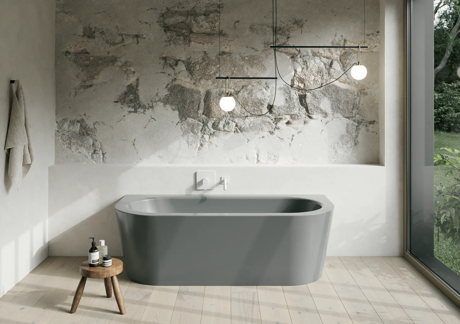 Bette BetteSilhouette Badewanne Starlet I 1850x850x420 mm Hazel glasierter Titan-Stahl 2-Sitzer Schürzen-Badewanne