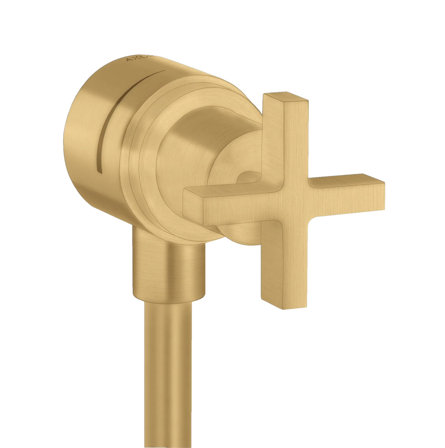 Hansgrohe AXOR Citterio Fixfit Stop Wandabsperrventil Brushed Gold Optic DN15 mit Rückflussverhinderer und Kreuzgriff Hansgrohe AXOR Citterio Fixfit Stop Wandabsperrventil Brushed Gold Optic DN15 mit Rückflussverhinderer und Kreuzgriff