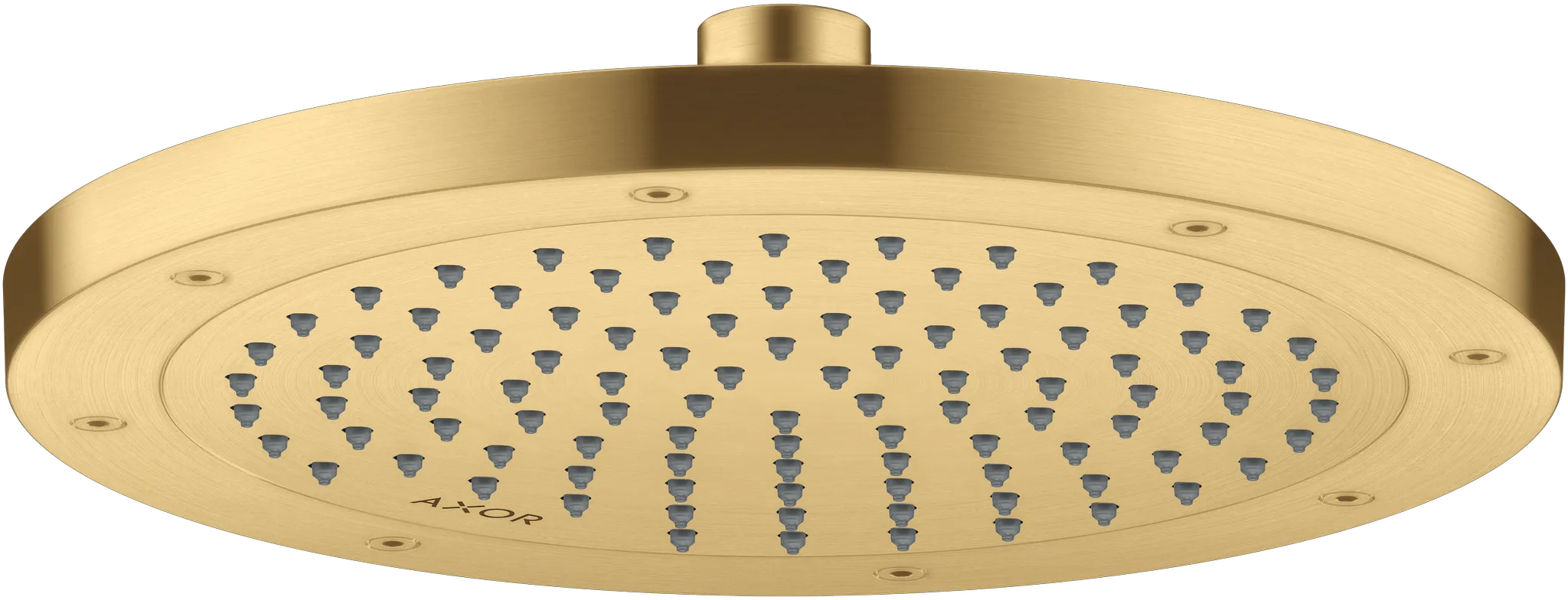 Hansgrohe AXOR ShowerSolutions Kopfbrause 245 1jet EcoSmart Brushed Gold Optic, 245 mm Durchmesser, verstellbarer Winkel, abnehmbar zur Reinigung, für Decken- oder Wandmontage, G 1/2 Anschlussgewinde