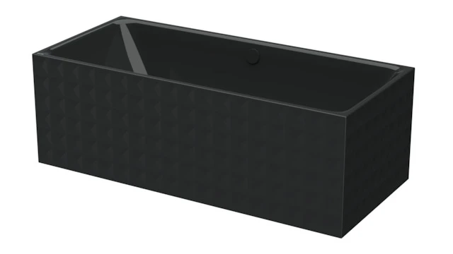 Bette Badewanne „BetteLoft Ornament“ freistehend rechteck 181 × 81 cm in Schwarz