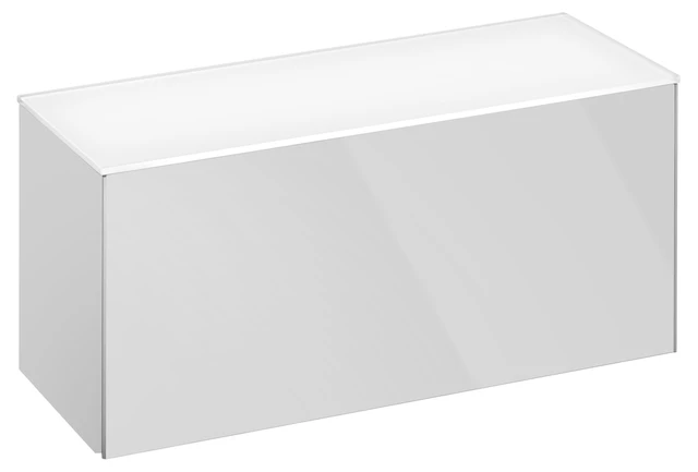 KEUCO Sideboard mit Auszug „Royal Reflex“ Trüffel (Glas), Trüffel (Lack, seidenmatt), ohne Beleuchtung 80 × 36 × 33,5 cm KEUCO Sideboard mit Auszug „Royal Reflex“ Trüffel (Glas), Trüffel (Lack, seidenmatt), ohne Beleuchtung 80 × 36 × 33,5 cm