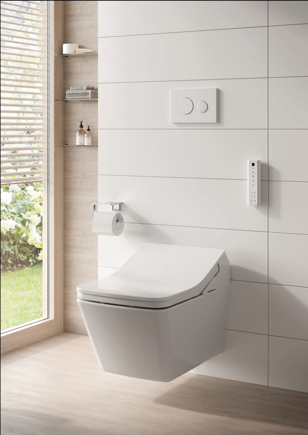 WC SP für WASHLET SX und SW wandhängend, randlos mit TORNADO FLUSH 380 × 337 × 580 mm