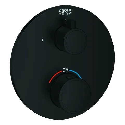 Grohe Grohtherm Thermostat-Brausebatterie 102212 matt black Grohe Grohtherm Thermostat-Brausebatterie 102212 matt black