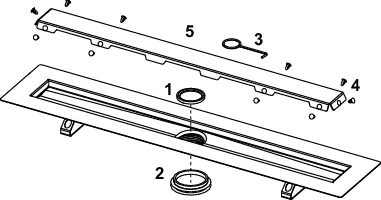 TECE Duschrinne für Naturstein „TECEdrainline“ mit Seal System Dichtband 800 mm TECE Duschrinne für Naturstein „TECEdrainline“ mit Seal System Dichtband 800 mm