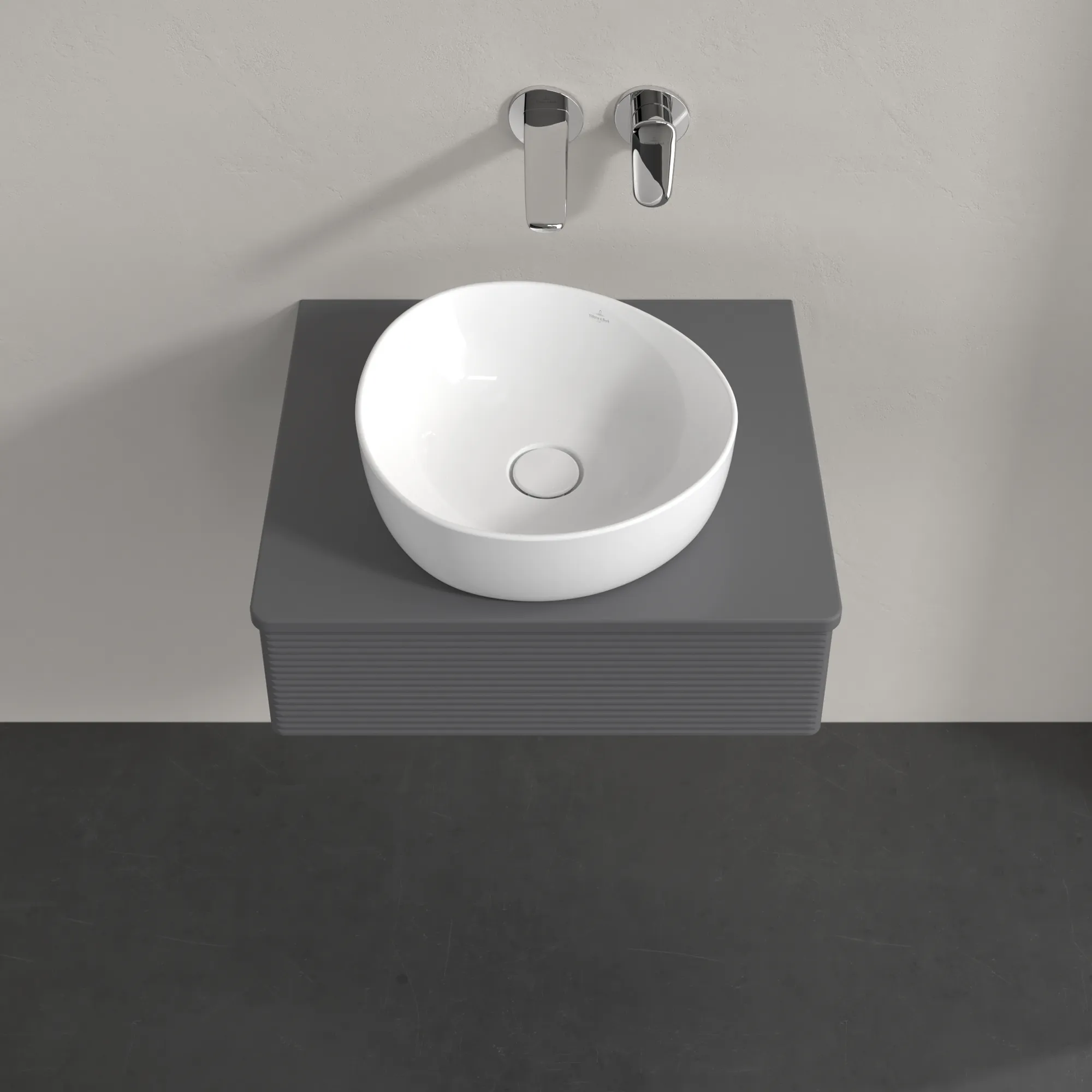 Villeroy & Boch Waschbeckenunterschrank Antao K07110, Anthracite Matt Lacquer, 600x190x500mm, mit SoftClosing und Push-to-open Funktion Villeroy & Boch Waschbeckenunterschrank Antao K07110, Anthracite Matt Lacquer, 600x190x500mm, mit SoftClosing und Push-to-open Funktion