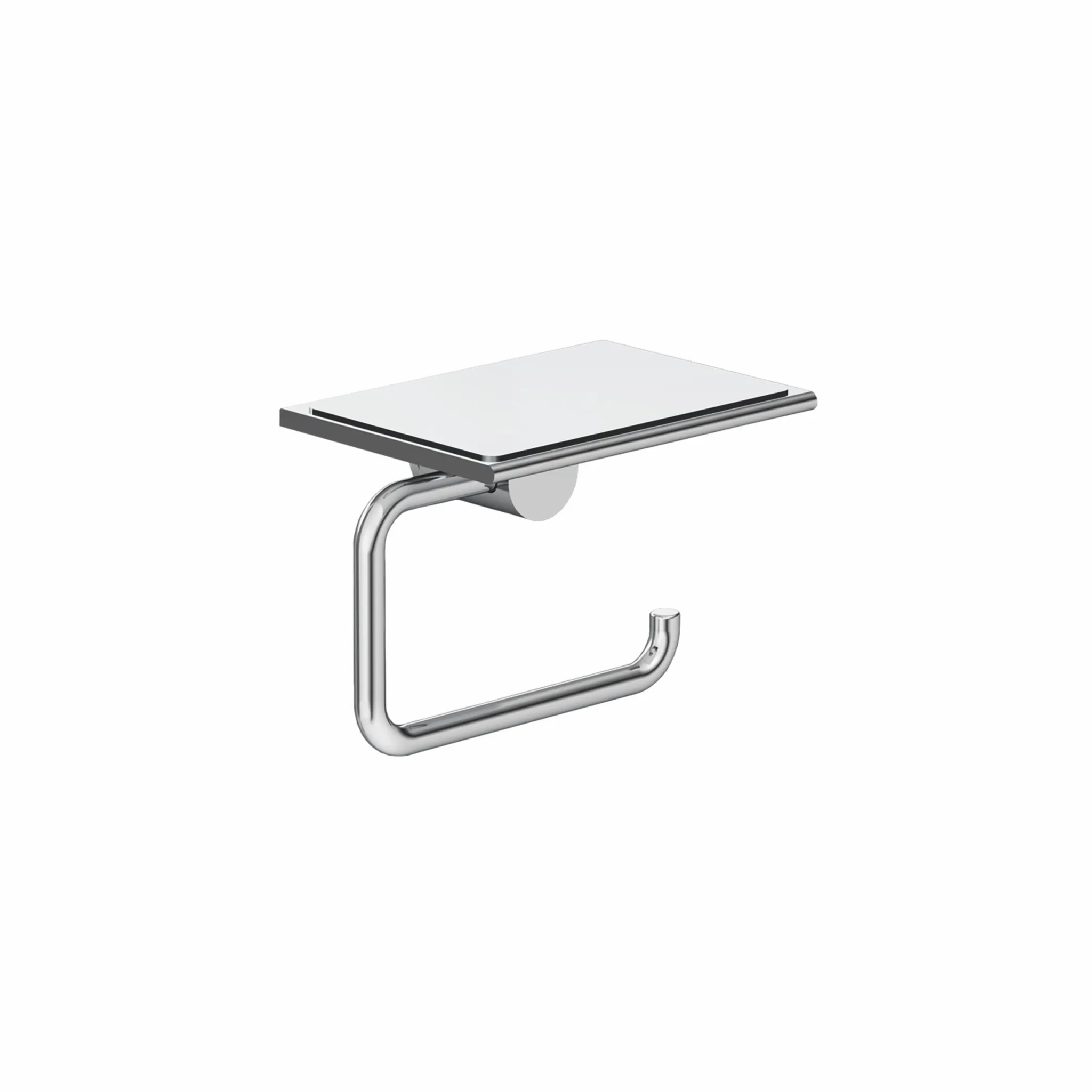 VELA R Toilettenpapierhalter mit Ablage chrom VELA R Toilettenpapierhalter mit Ablage chrom