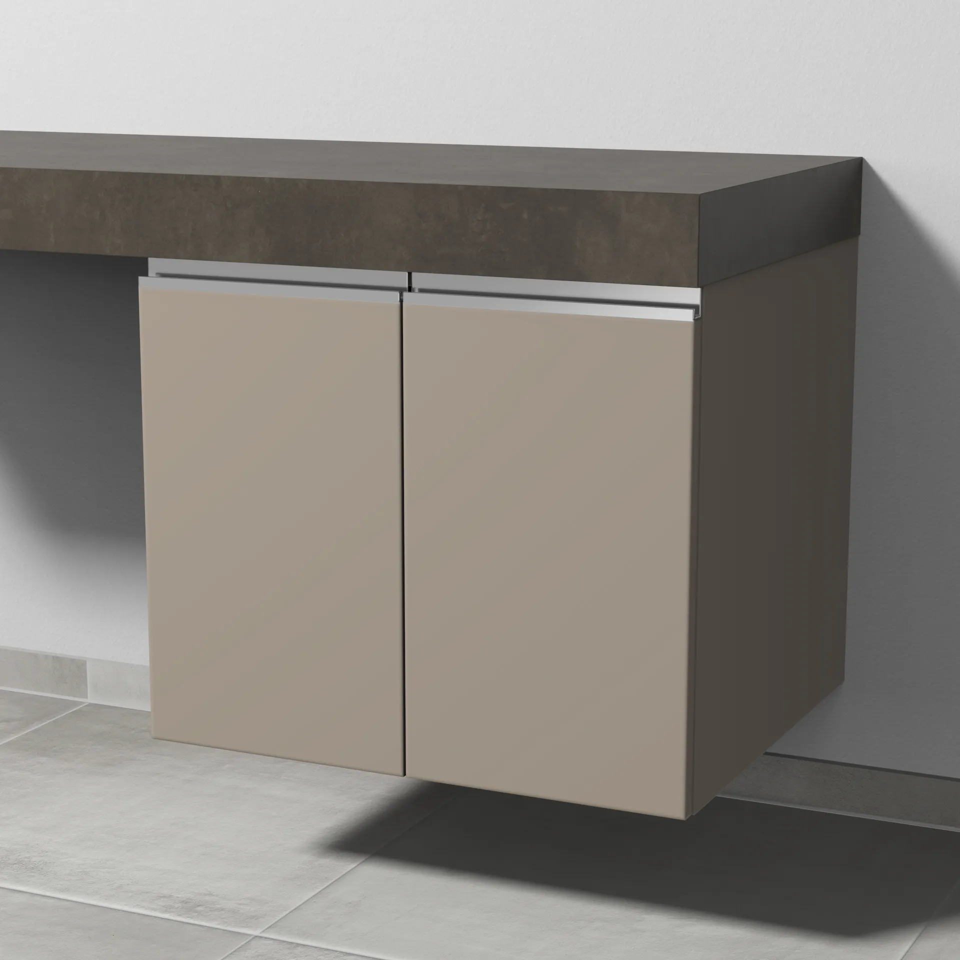 Sanipa Anbauschrank „2morrow“ 600 × 510 × 520 mm in Sandgrau (matt)