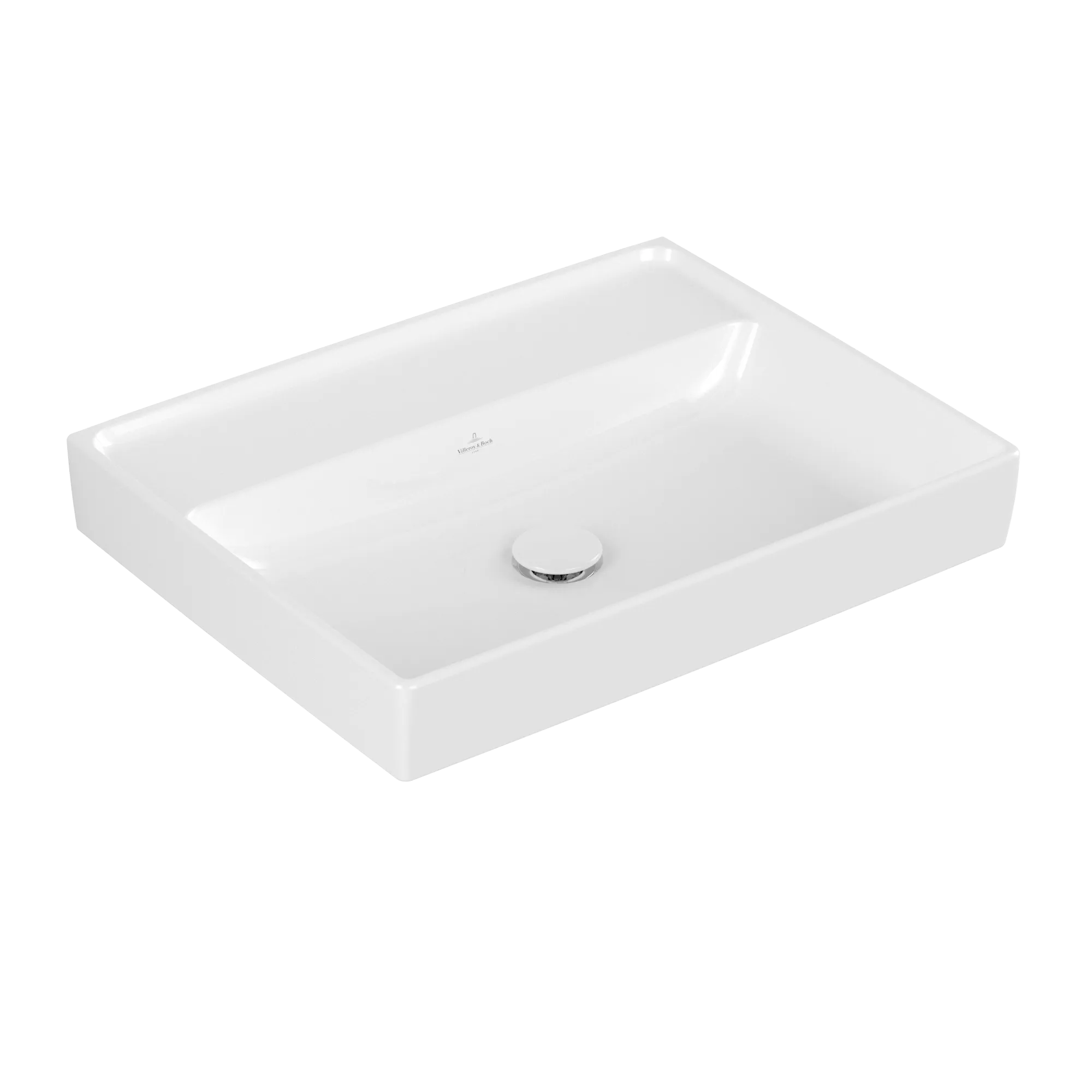 Villeroy & Boch Wandwaschtisch aus TitanCeram „Collaro“ 600 × 470 × 160 mm, ohne Hahnlochbohrung in Weiß Alpin Villeroy & Boch Wandwaschtisch aus TitanCeram „Collaro“ 600 × 470 × 160 mm, ohne Hahnlochbohrung in Weiß Alpin