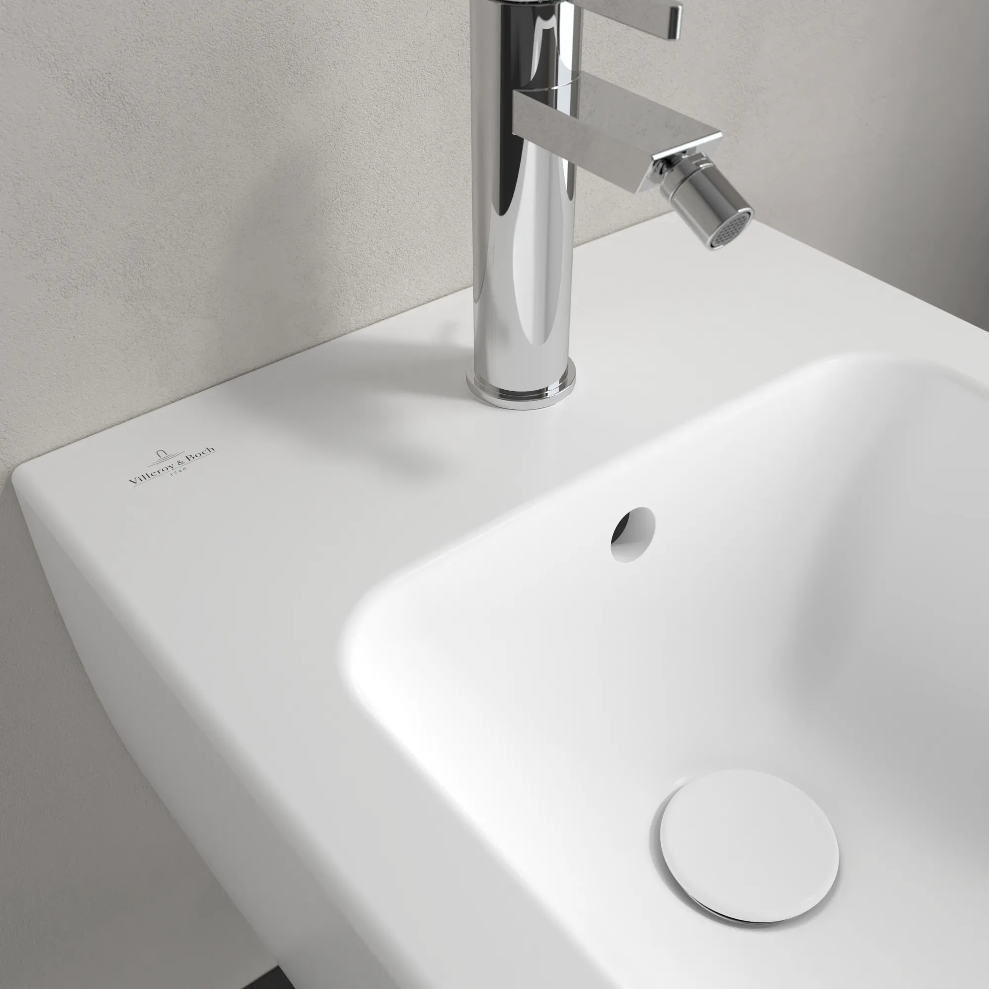 Villeroy & Boch Venticello Bidet wandhängend Stone White CeramicPlus