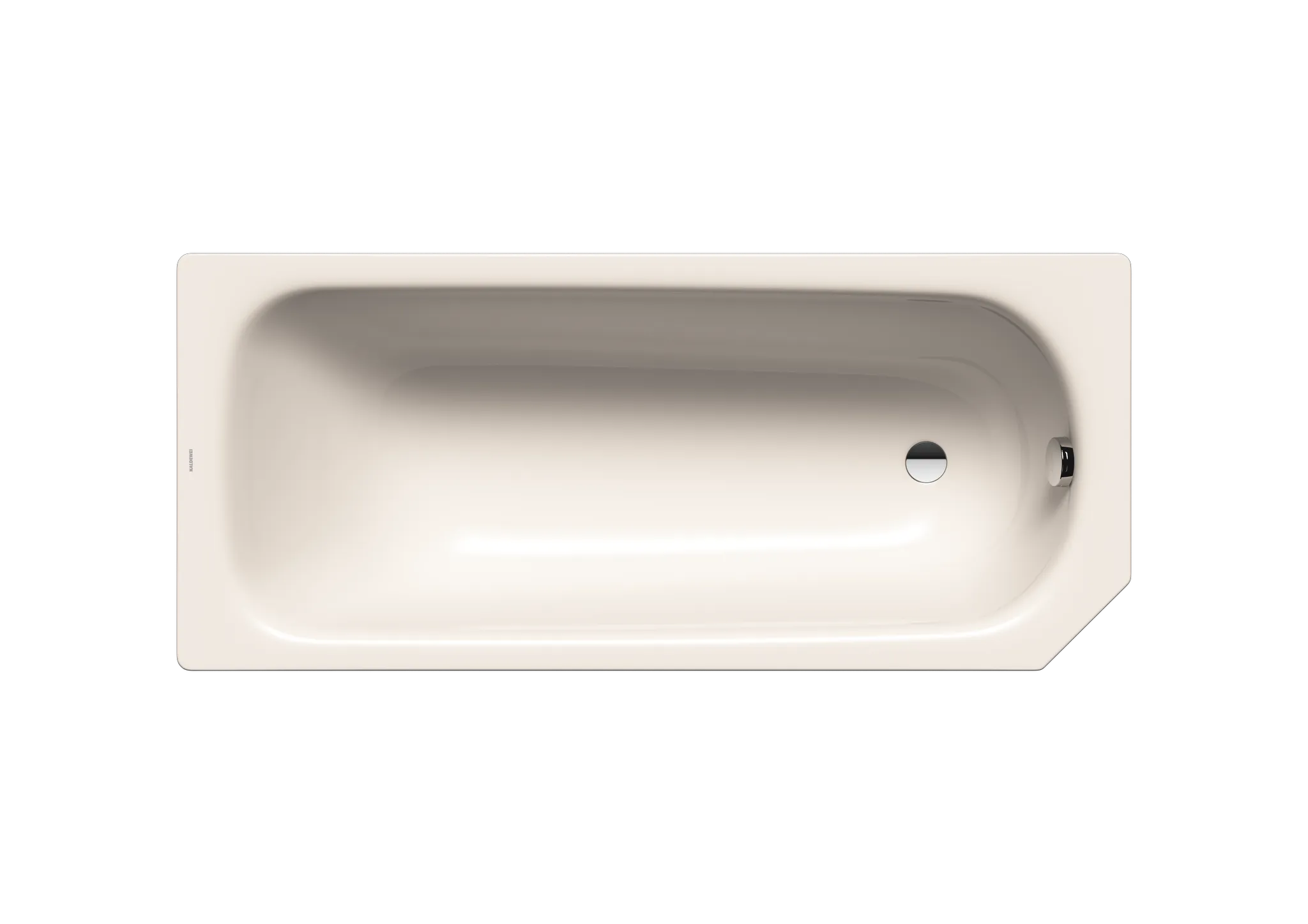 Kaldewei Badewanne „Saniform V4“ fünfeck rechteck 160 × 70 cm, ohne Wannenträger, ohne Grifflochbohrungen in pergamon