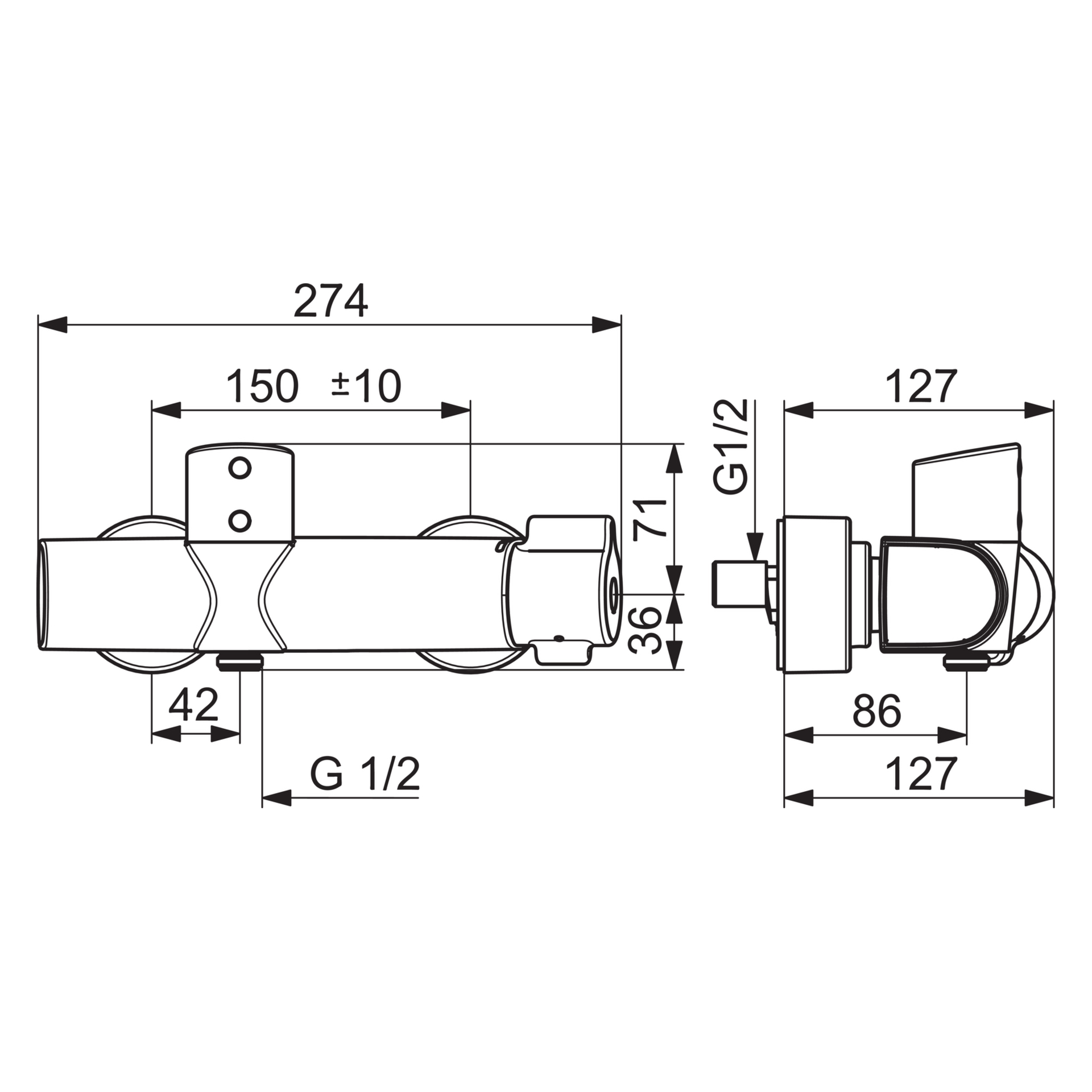 HA Brausebatterie HANSACLINICA 0886 6 V, Bluetooth Chrom