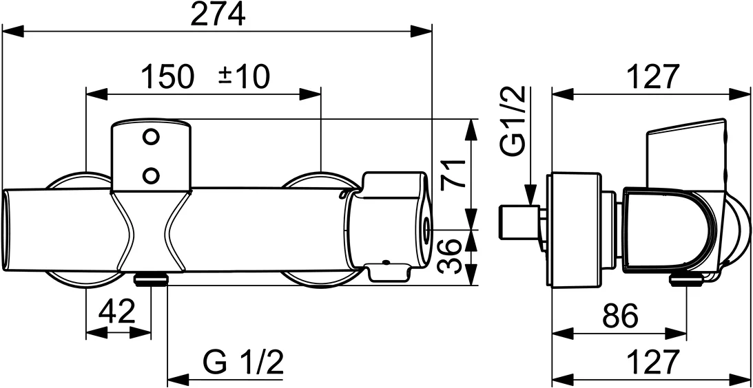 Brausebatt. HansaCLINICA 0886 6 V, Bluetooth chr