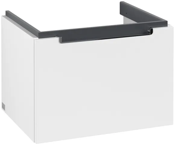 Villeroy & Boch Waschtischunterschrank „Subway 2.0“ 587 × 420 × 454 mm Weiß Matt, für Becken mittig, ohne Beleuchtung