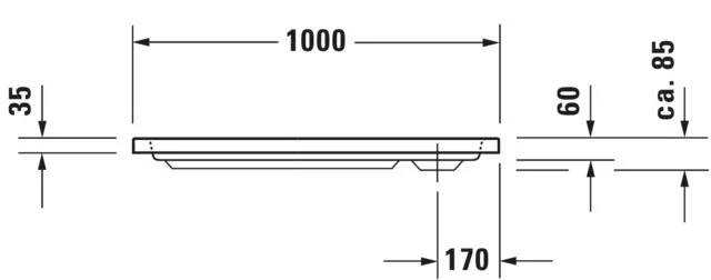 Duravit rechteck Duschwanne „D-Code“ 100 × 80 cm ohne Antislip