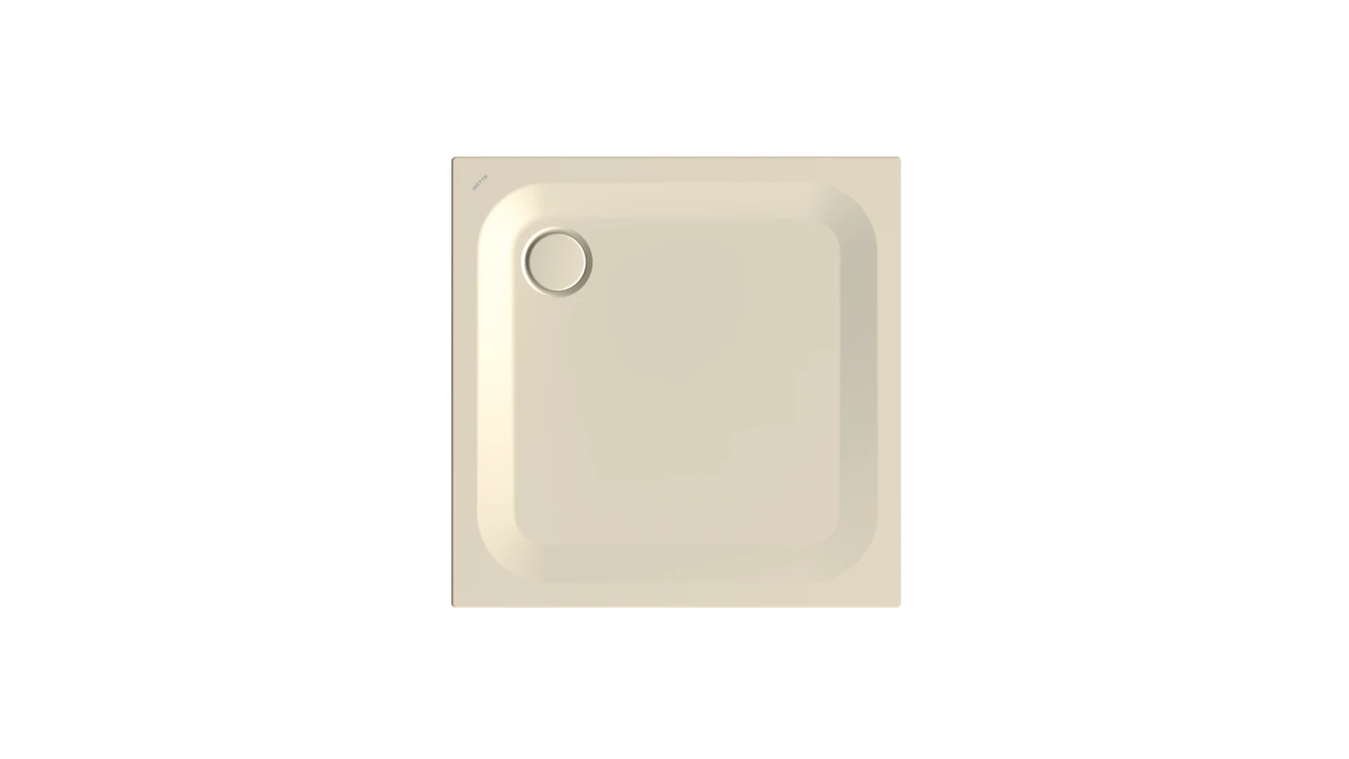 Bette quadrat Duschwanne „BetteUltra“ 900 × 900 mm ohne Oberflächenbeschichtung, ohne Oberflächenveredelung, mit Wannenträger, in Pergamon