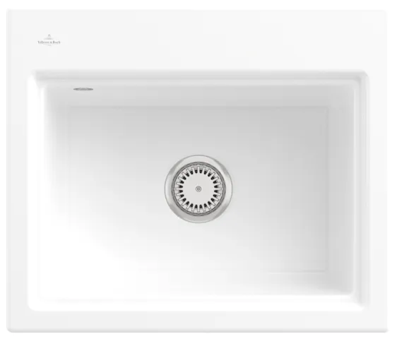 Villeroy & Boch Einbau-Küchenspülbecken „Subway Style“ 60 S 600 × 510 × 220 mm, für Becken rechts in Snow White