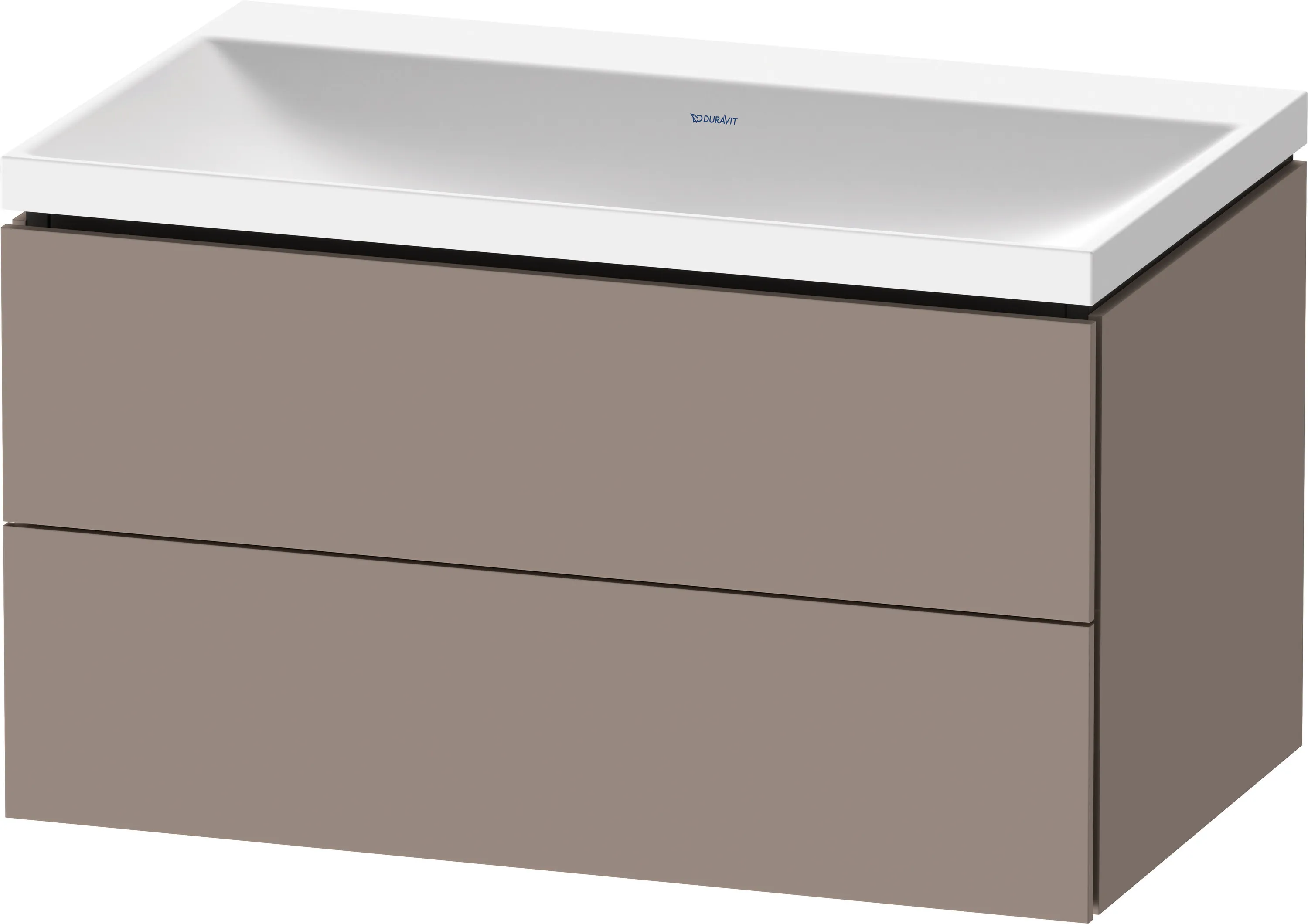 Duravit Möbelset c-shaped Set wandhängend wandhängend „L-Cube“ 80 × 48 × 48 cm Basalt Matt