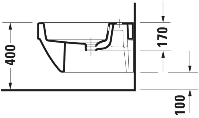 Duravit Wand-Bidet „Vero Air“, Befestigung verdeckt 37 × 57 × 30 cm