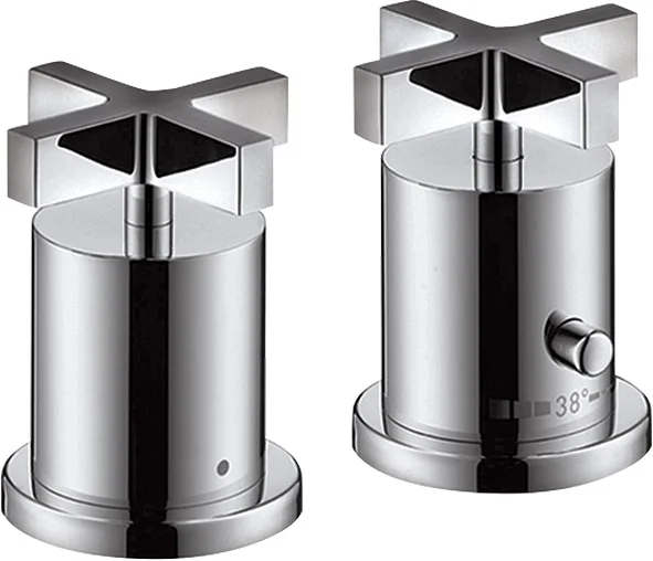 Hansgrohe AXOR Citterio 2-Loch-Wannenrandarmatur mit Thermostat, Chrom, DN15, Wannenrandmontage Hansgrohe AXOR Citterio 2-Loch-Wannenrandarmatur mit Thermostat, Chrom, DN15, Wannenrandmontage