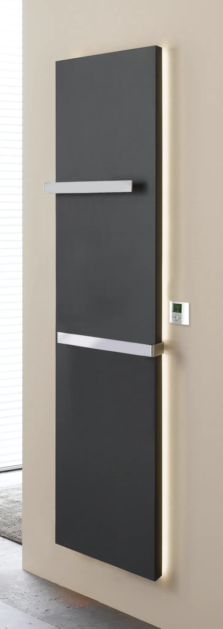 BEMM Design-Elektroheizkörper „Plawa Purline EK“ 49,5 × 150 cm in Sand perlmatt