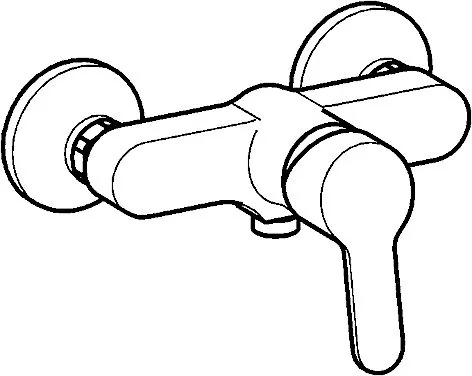 HansaPRIMO Einhebelmischer Brausebatterie DN15 Chrom