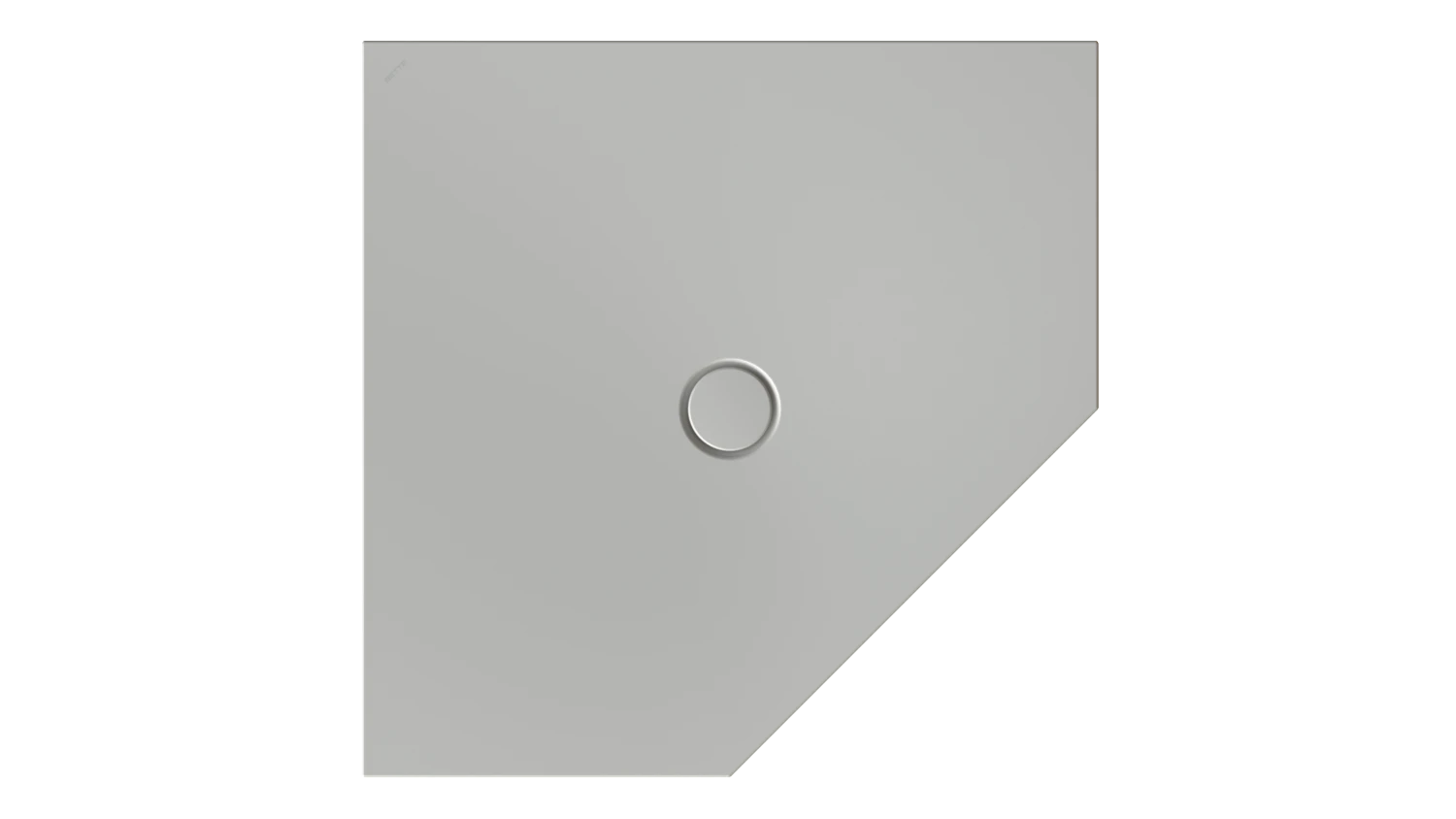 Bette fünfeck Duschwanne „BetteFloor Caro“ 100 × 100 cm in Flanell