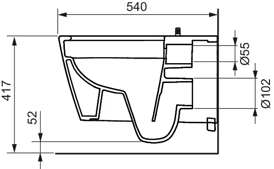TECE Dusch-WC „neo“, Befestigung verdeckt, ohne Spülrand