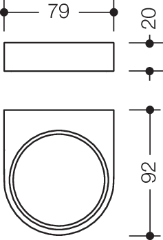 HEWI Seifenspender „System 800K“ 9,2 × 7,8 × 2 cm