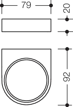 HEWI Seifenspender „System 800K“ 9,2 × 7,8 × 2 cm HEWI Seifenspender „System 800K“ 9,2 × 7,8 × 2 cm