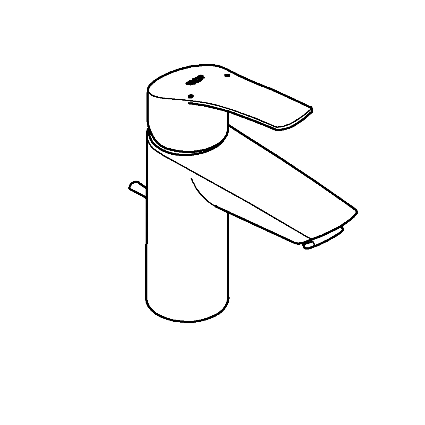 Einhand-Waschtischbatterie Eurosmart 23456_3, S-Size, Einlochmontage, Temperaturbegrenzer, Hybrid-Zugstangen-Ablaufgarnitur, chrom Einhand-Waschtischbatterie Eurosmart 23456_3, S-Size, Einlochmontage, Temperaturbegrenzer, Hybrid-Zugstangen-Ablaufgarnitur, chrom