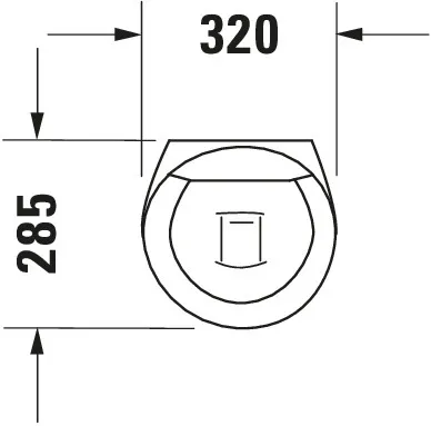 Urinal Starck 1, Zu- und Ablauf verdeckt absaugend, für Deckel, ohne Fliege, weiß