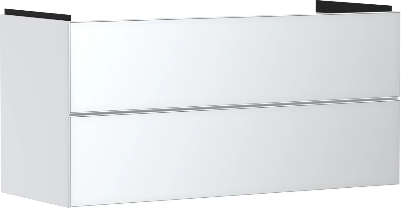 Hansgrohe Xevolos E Waschtischunterschrank Mattweiß 1180x475 mm mit 2 Schubkästen, griff- und siphonausschnittlos, SoftClose, PushOpen, vormontiert Hansgrohe Xevolos E Waschtischunterschrank Mattweiß 1180x475 mm mit 2 Schubkästen, griff- und siphonausschnittlos, SoftClose, PushOpen, vormontiert