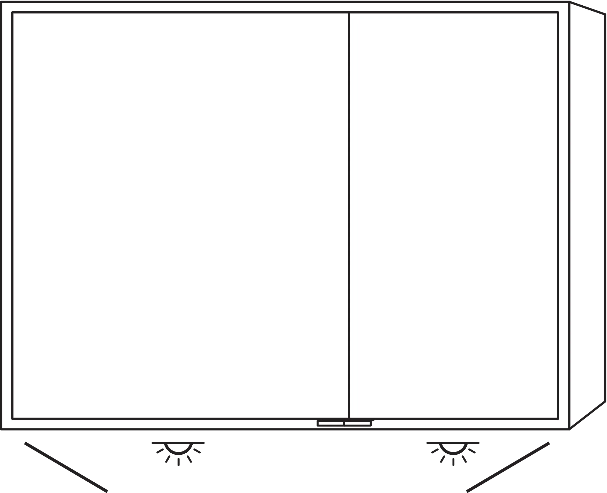 Sanipa Spiegelschrank „Milo“ 100 × 75 × 16,8 cm in Anthrazit-Glanz