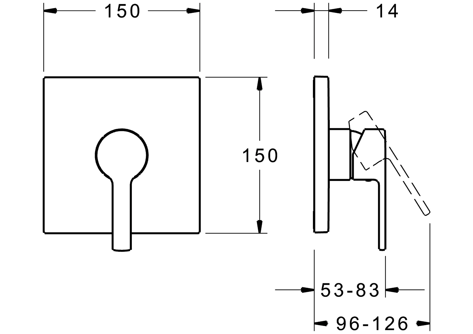 HansaRONDA Duscharmatur Hansaronda neu Einhebelmischer Fertigmontageset für Brausebatterie 8386 Rosette eckig Chrom HansaRONDA Duscharmatur Hansaronda neu Einhebelmischer Fertigmontageset für Brausebatterie 8386 Rosette eckig Chrom